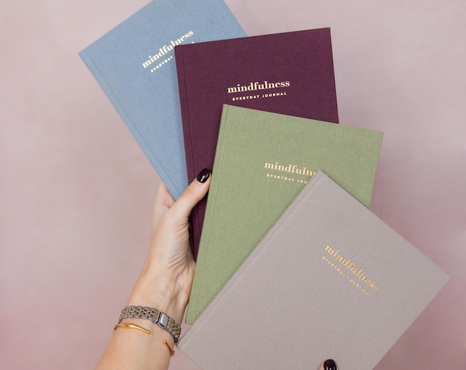 MINDFULNESS - JOURNAL/morning thoughts, gratitude & positive daily habit journal/self-care/wellness/personalised gift