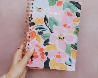 Bloom - Blush spiral notebook/ Personalised notebook/journal/ Personalised gift