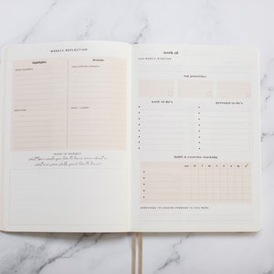 Inspirational WEEKLY LIFESTYLE PLANNER/ Undated diary for goal-setting, habit-tracking, productivity, to-do lists Personalised planner image 8