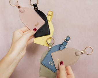 Personalised luggage tag & keyring set/interchangeable set/bridesmaids gifts/personalised gift/travel gift/gift box