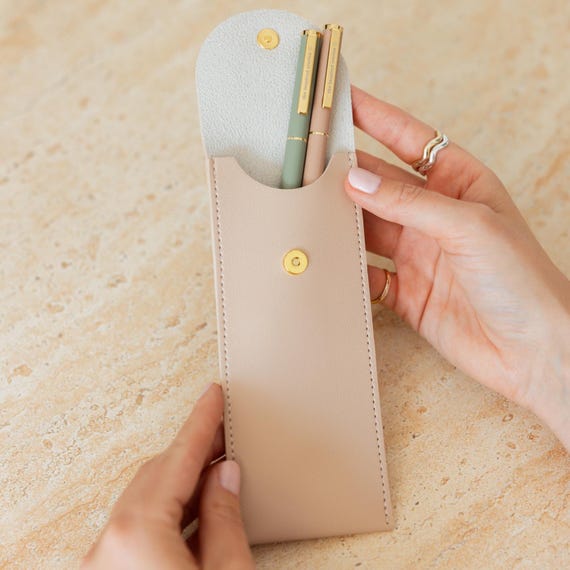 BALLPOINT PEN in a PERSONALISED pen pouch/refillable pen/personalised stationery gift/wedding favours/graduate & corporate gift