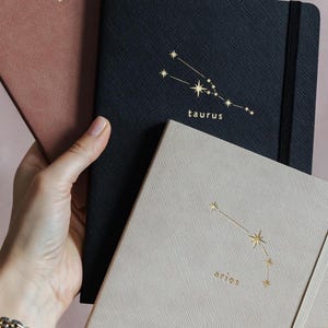 PERSONLIG ANTECKNINGSBOK MED ZODIAKEN/högkvalitativ personlig anteckningsbok/Stjärnbilden, Stjärntecken anteckningsbok/astrologitecken/gåva