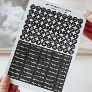 PLANNER STICKER SET - Charcoal