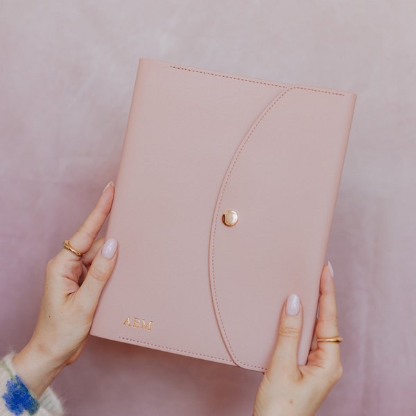 ORGANISER / PORTFOLIO - BLUSH - Cover for Planners/Notebooks, organiser compendium, stationery gift/ personalised gift