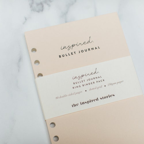 Bullet Journal Ring Binder INSERT PACK/ A5 Inserts for Ring Etsy UK