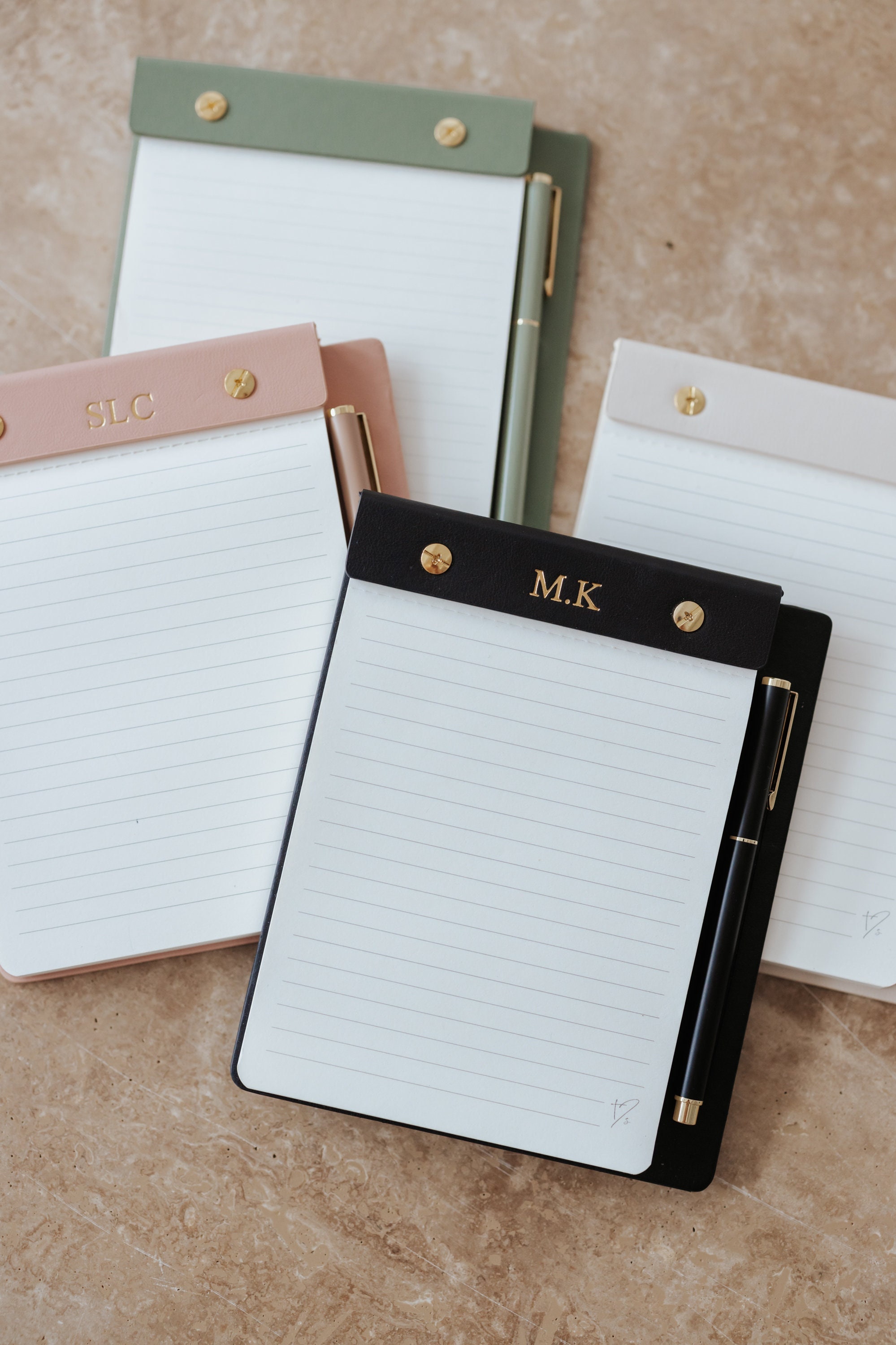 REFILLABLE NOTEPAD with a  matching pen/Personalised Refillable notepad/Magnetic pen attachment/personalised gift