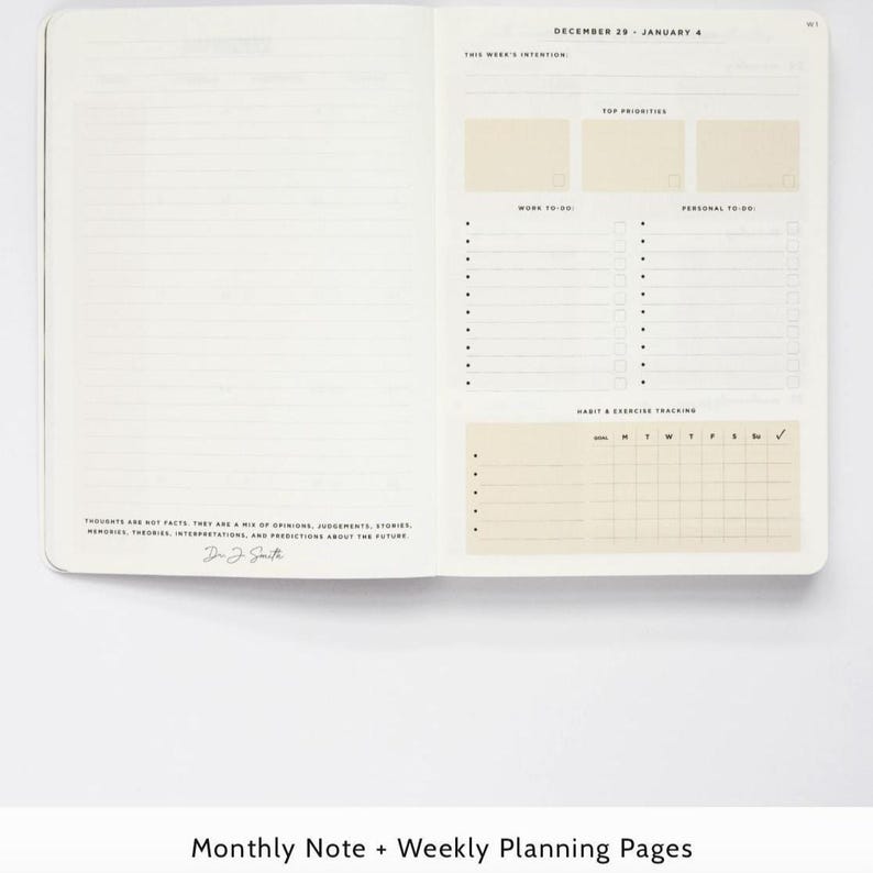 2026 Vertical Weekly Planner/A5 Weekly diary for goal-setting/habit-tracking/to-do's/Personalised Planner/gift image 11