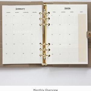 2026 VERTICAL planner INSERT PACK for ring binders and organisers /A5 inserts image 7