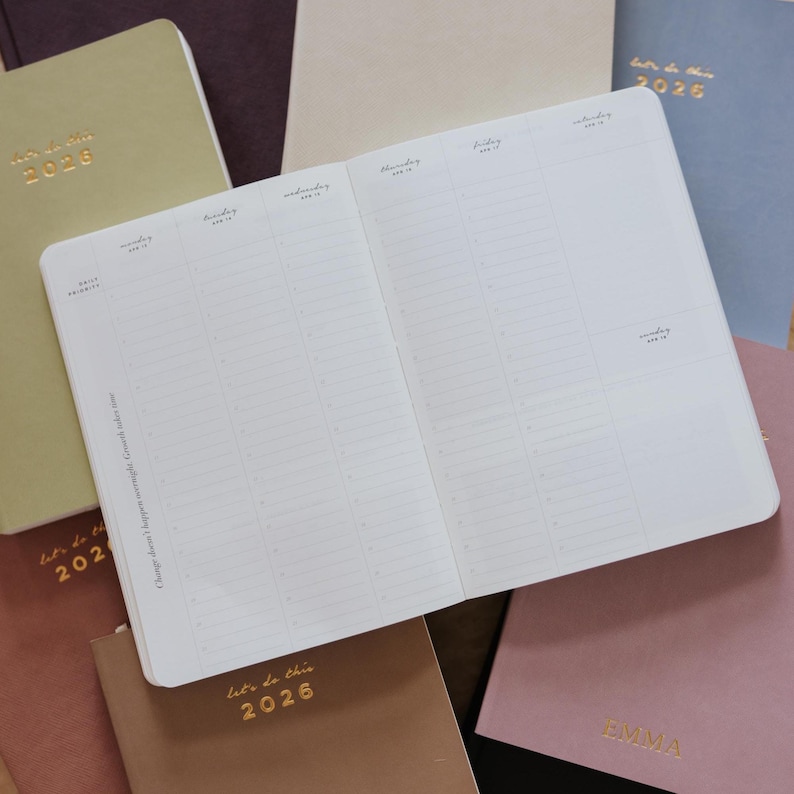 2026 Vertical Weekly Planner/A5 Weekly diary for goal-setting/habit-tracking/to-do's/Personalised Planner/gift image 6