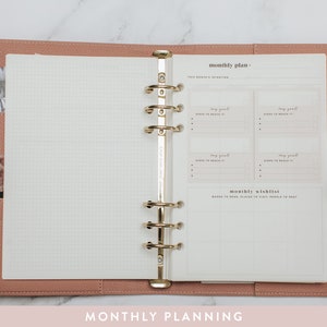 Undated Personalised Ring Binder DAILY Planner/Agenda/Daily Organiser for goal-setting/habit-tracking/personalised planner/gift image 7