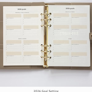 2026 VERTICAL planner INSERT PACK for ring binders and organisers /A5 inserts image 5