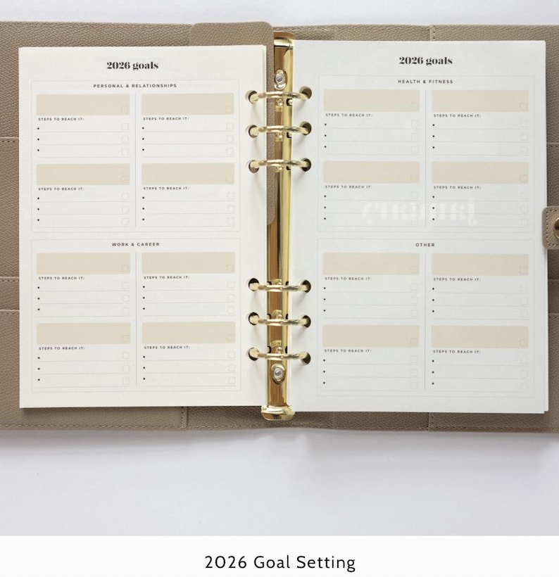 2026 VERTICAL planner INSERT PACK for ring binders and organisers /A5 inserts image 5
