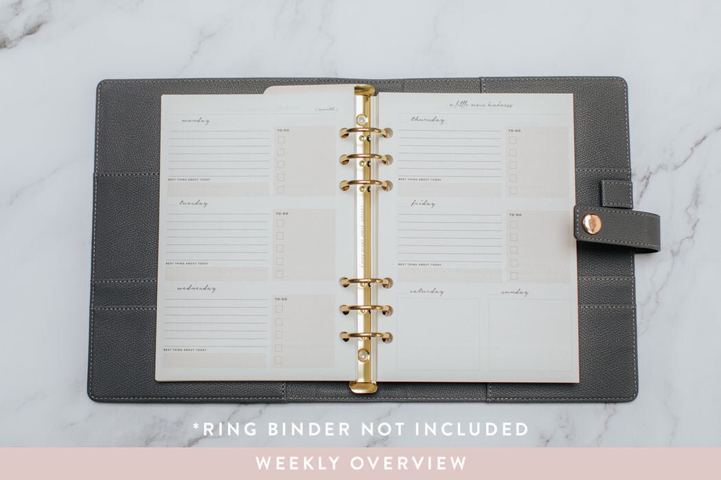 Pre-order) Undated Lifestyle Ring Binder Planner – The Inspired Stories EU