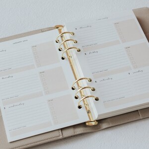 2024 Lifestyle planner INSERT PACK for ring binders and organisers /A5 inserts image 2