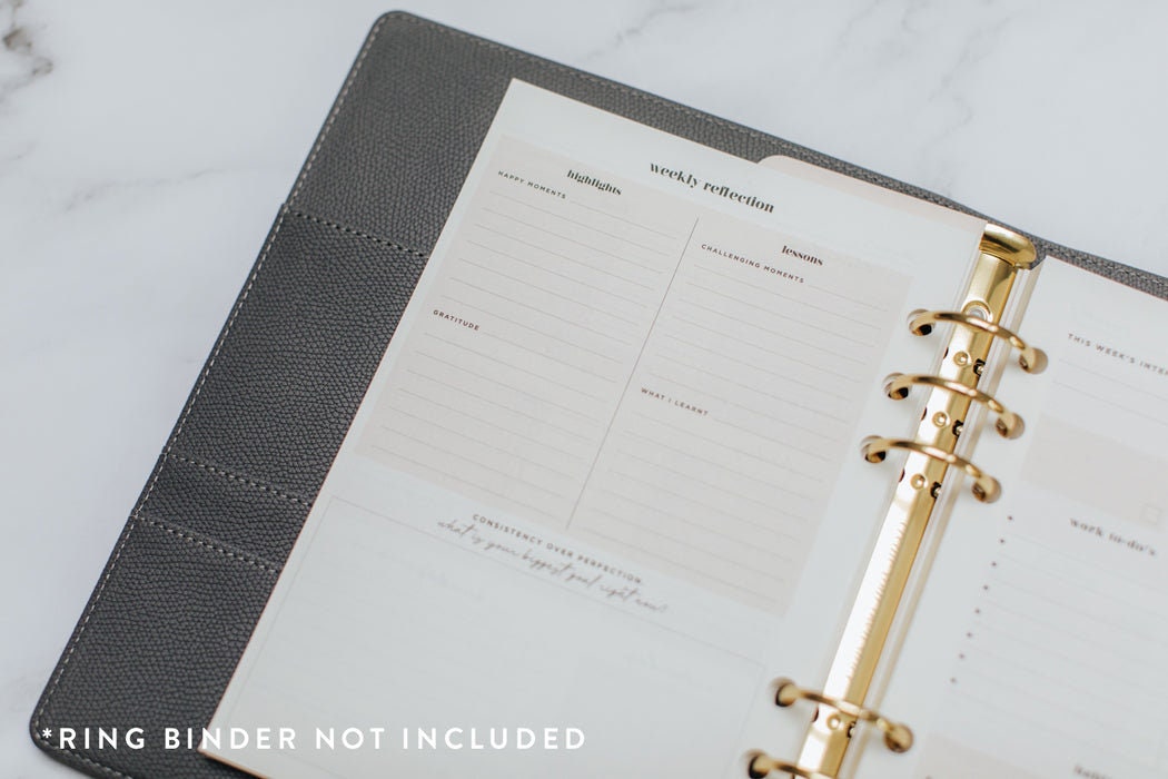 Undated Lifestyle Weekly Planner Insert Pack – The Inspired Stories
