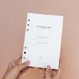 2025 Lifestyle planner INSERT PACK for ring binders and organisers /A5 inserts