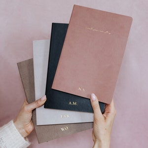 Soft touch NOTEBOOK/ Personalised notebook/lined notebook/personalised gift