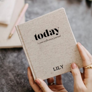 TODAY - 3-year reflection journal for mindfulness/reflection and journaling/ personalised gift