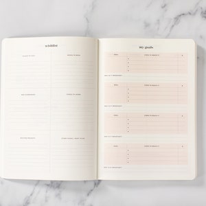 Inspirational UNDATED WEEKLY planner/diary for goal-setting, habit-tracking, productivity, to-do's/personalised planner-gift image 4