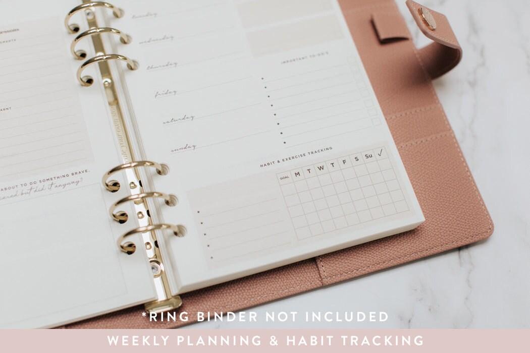 Undated DAILY Planner INSERT PACK/A5 Ring Binder Inserts Etsy UK