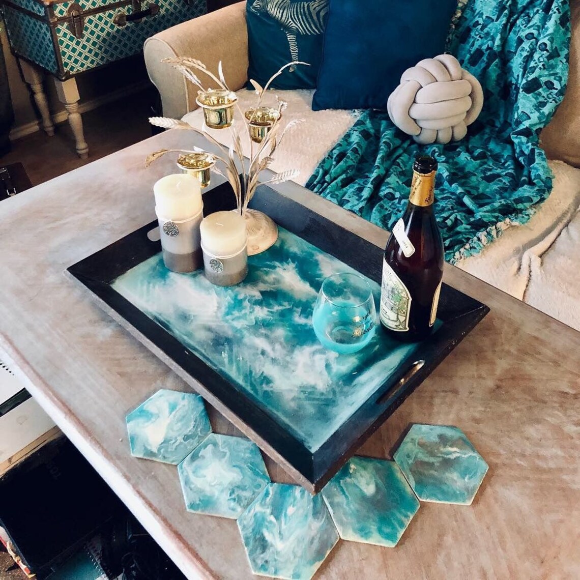 Resin Board Tray and clusters Custom Made Made to order Etsy