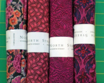 4 1-yard Pieces of North Street Cotton Fabric