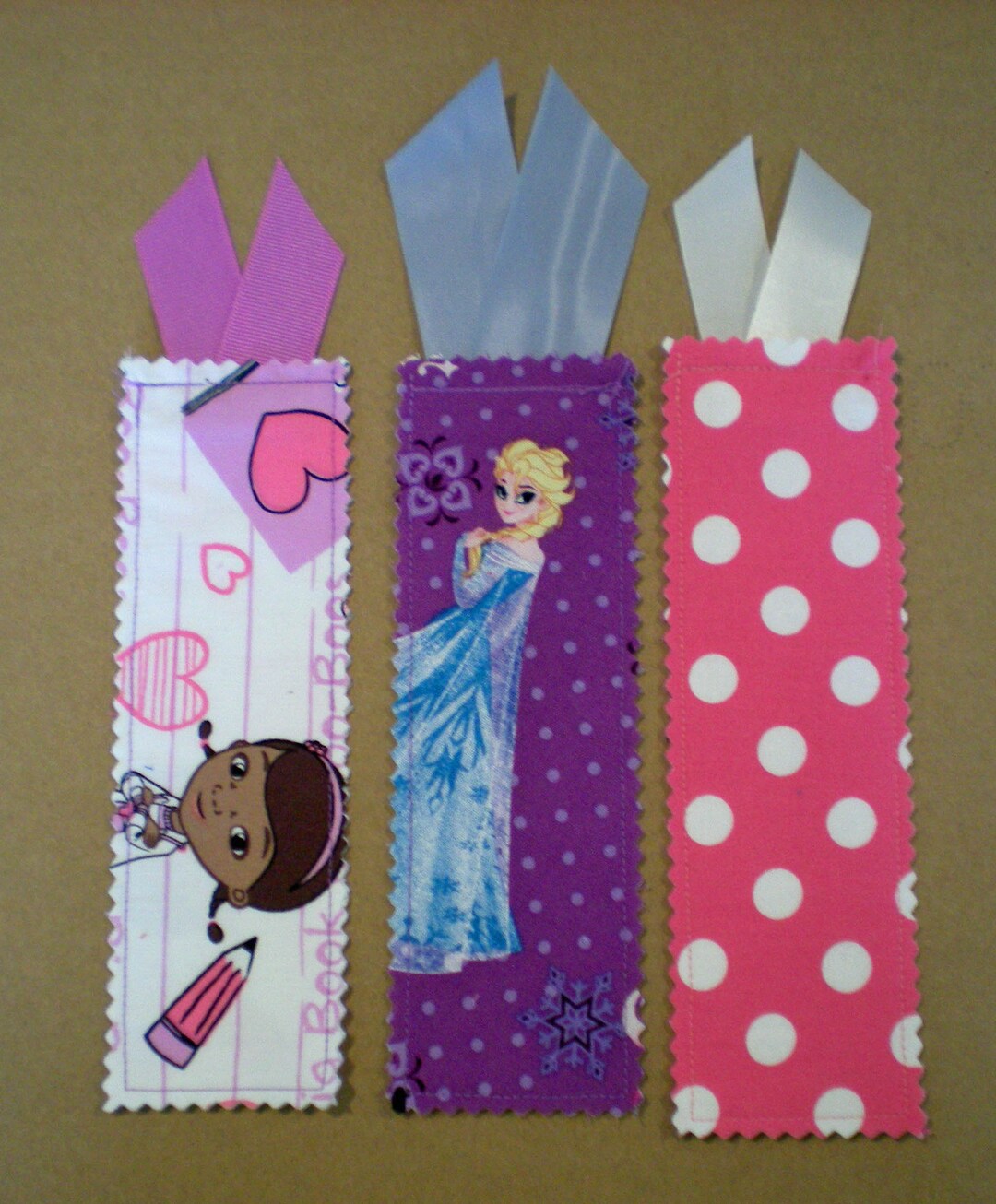 Girl's Fabric Bookmarks Set of 3 Etsy