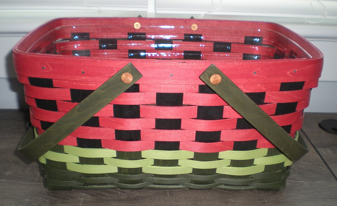 Watermelon Longaberger Medium Market Basket Etsy