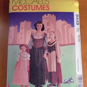 NEW McCall&#39;s Costumes 8449 Girls Size 10, 12