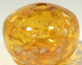 5 quot Hand Blown Glass Vase - Original Design by Dirwood Glass - Shades of Gold Topaz