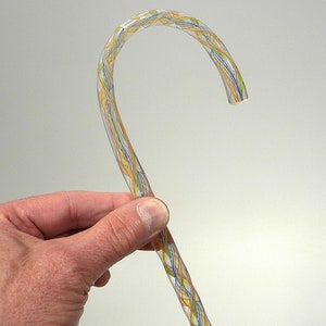 Hand Blown Glass Art Christmas Glass Candy Cane, Dirwood Glass, All Shades of the Rainbow