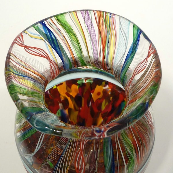 Large Original Blown Glass Vase - Etsy