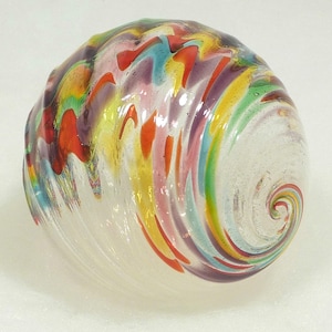 Hand Blown Glass Art Christmas Tree Ornament, Dirwood Glass, Shades of Blue, Pink, Purple, Red, Gold, Yellow, Green, Aqua, n2830