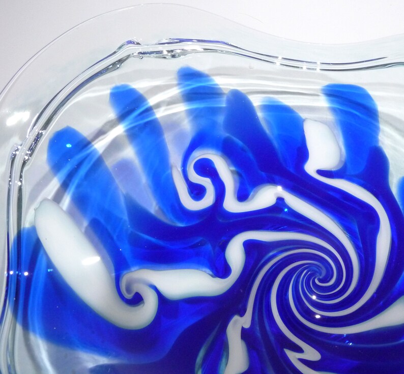 Hand Blown Glass Bowl/wall Platter Original Design by Etsy