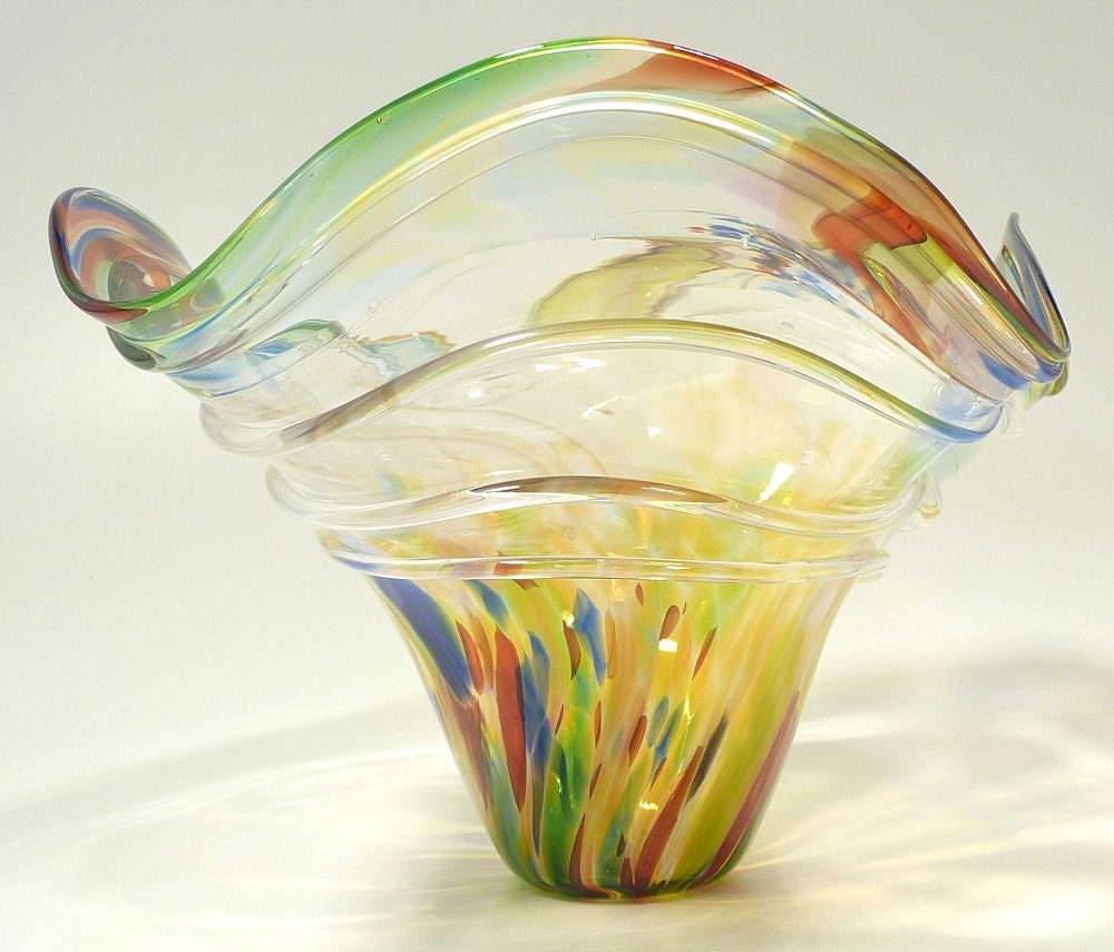 13 Hand Blown Glass Bowl / Vase Original Design by Etsy