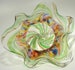 12' Elegant Hand Blown Glass Fluted Bowl/Vase - Original Design by Dirwood Glass - Complex Glass Cane and Incalmo Processes 