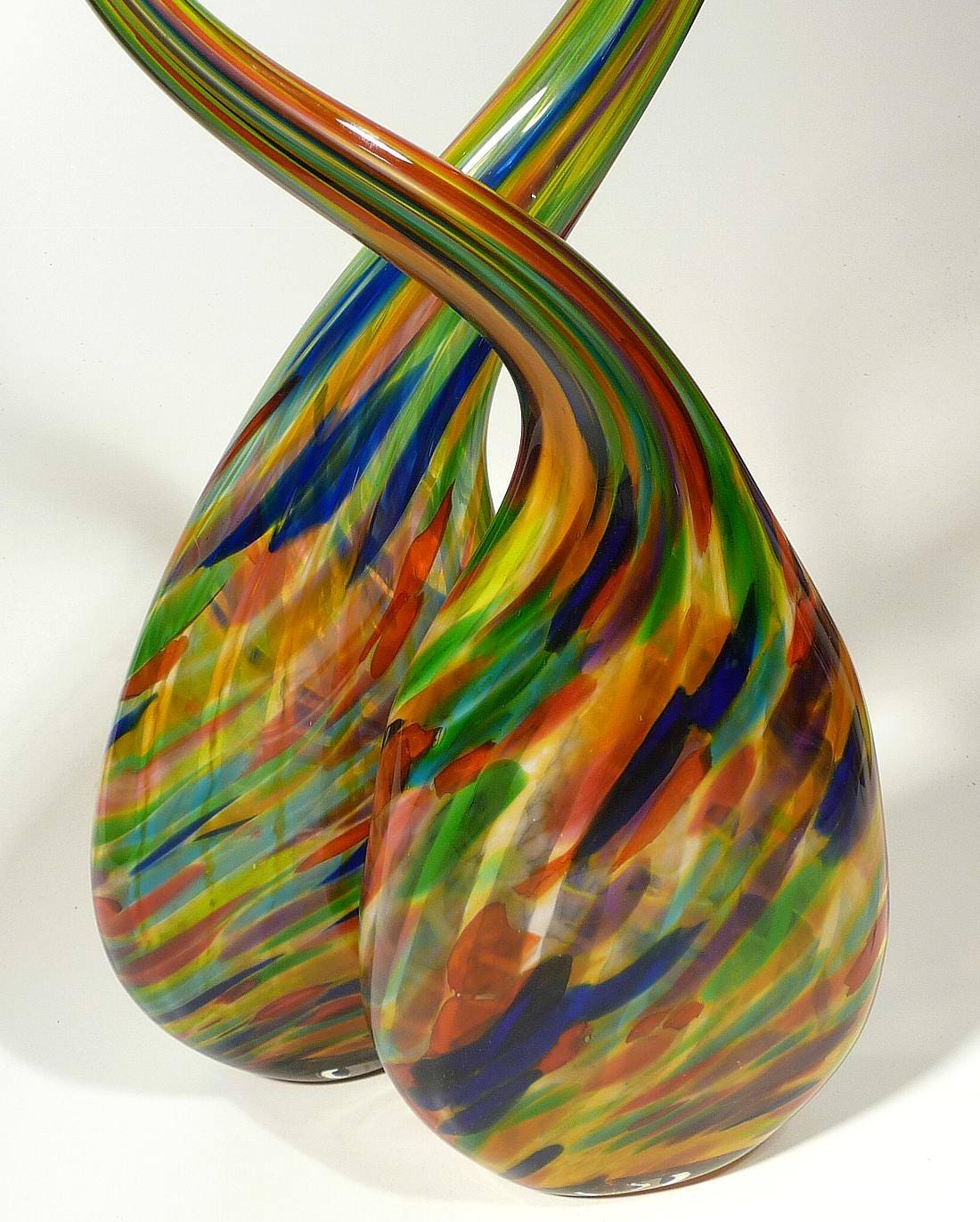 Stunning Pair of Hand Blown Glass Art Sculptures 32 Etsy