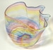 Hand Blown Glass Art Vase/Bowl, Made with Glass Canes, Dirwood Glass, Rainbow Colors, Blue, Aqua, Red, Yellow, more 