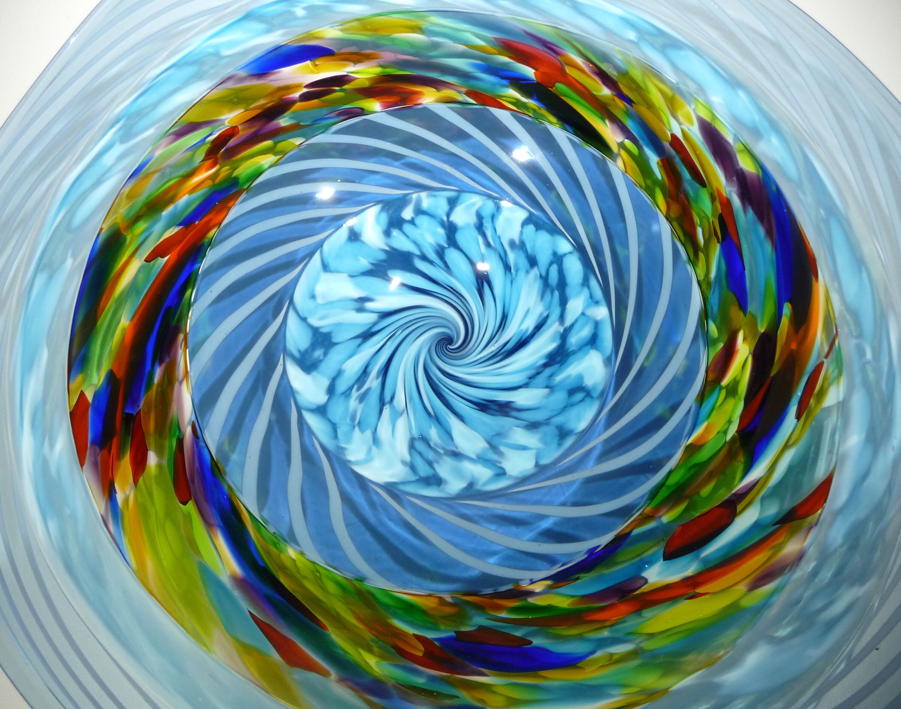 20 Hand Blown Glass Art Wall Bowl Platter Glass Art Etsy