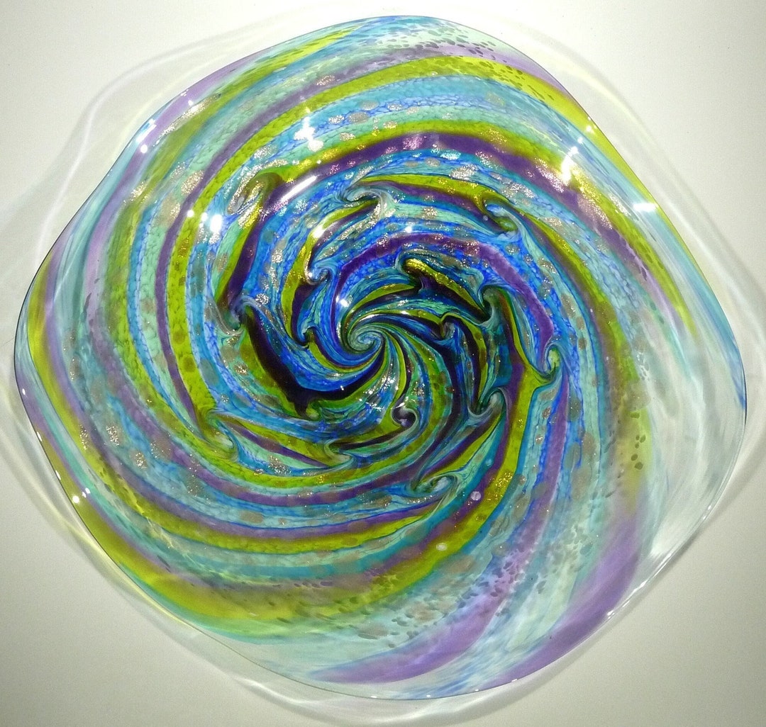 Hand Blown Glass Wall Art or Table Platter/centerpiece Wall Etsy