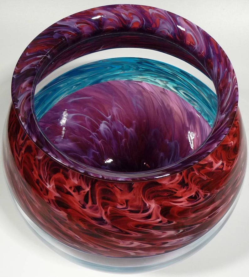 10 Hand Blown Glass Bowl Original Design by Dirwood Etsy