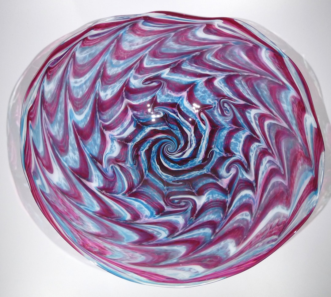 Prunt Hand Blown Glass Art Wall Bowl Platter, Table Centerpiece, Dirwood ...