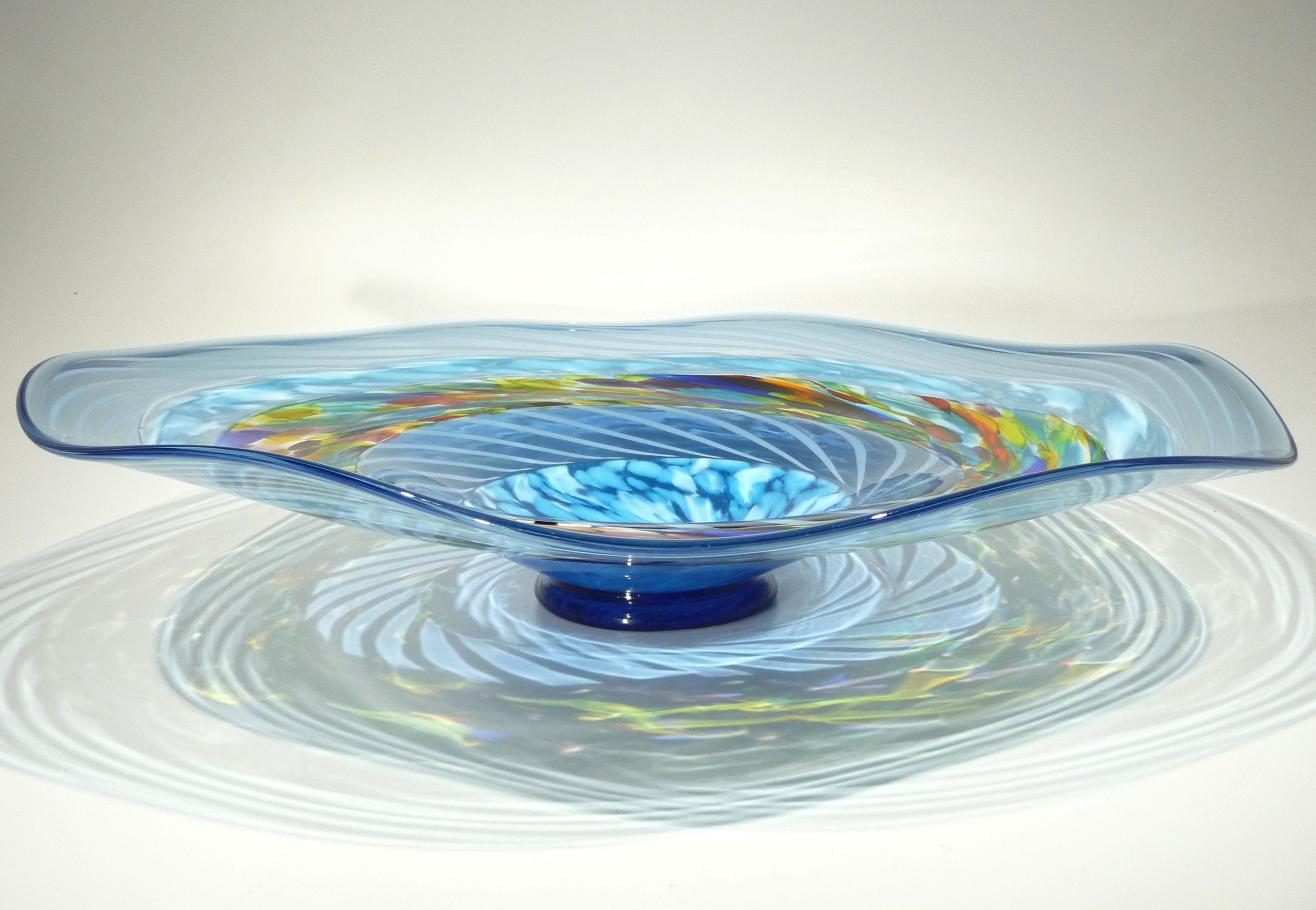 20 Hand Blown Glass Art Wall Bowl Platter Glass Art Etsy