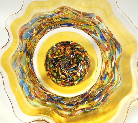 15 Hand Blown Glass Bowl Vase Original Design By Etsy