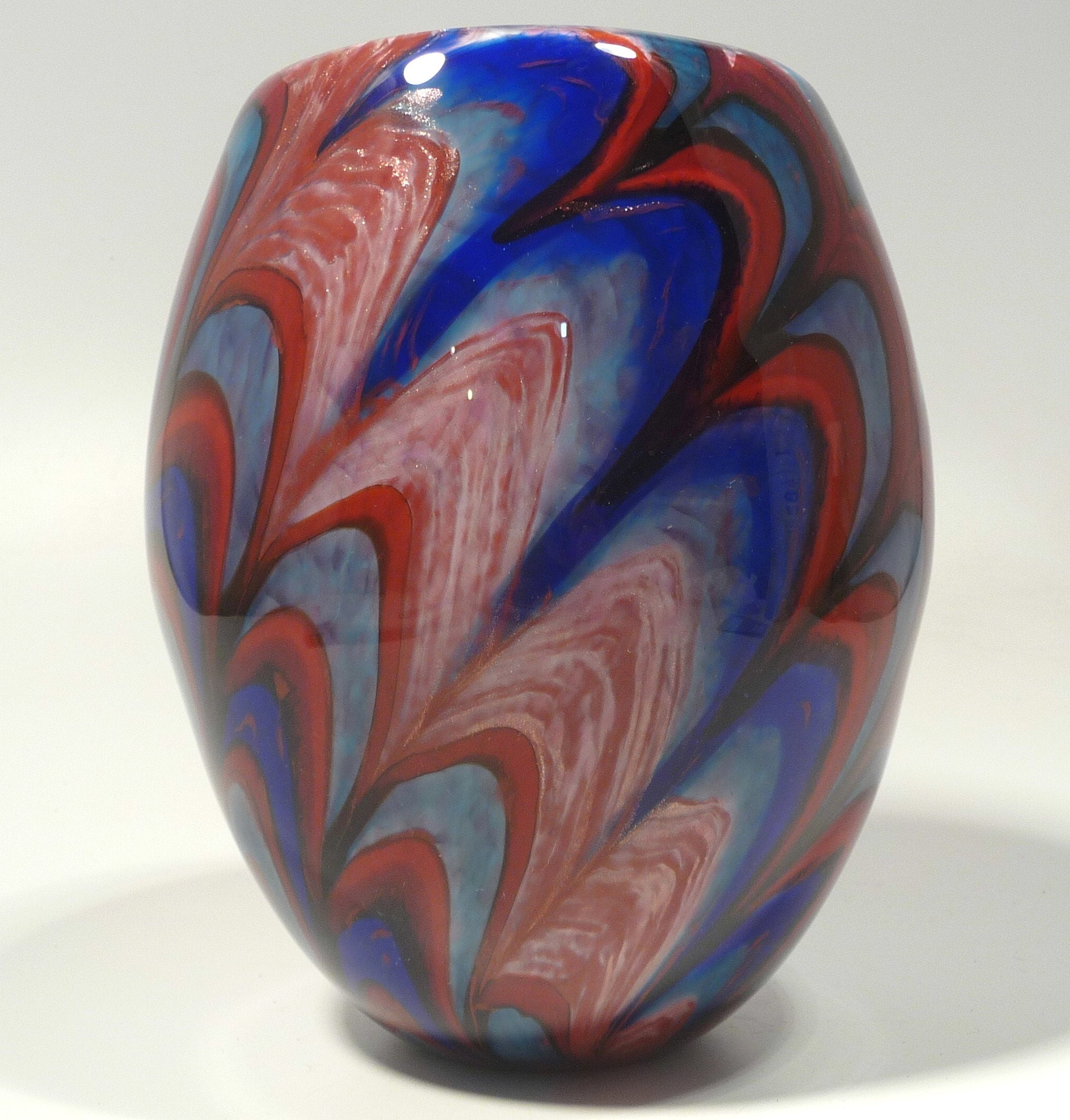 Large Hand Blown Glass Bowl/vase Original Design by Dirwood Etsy