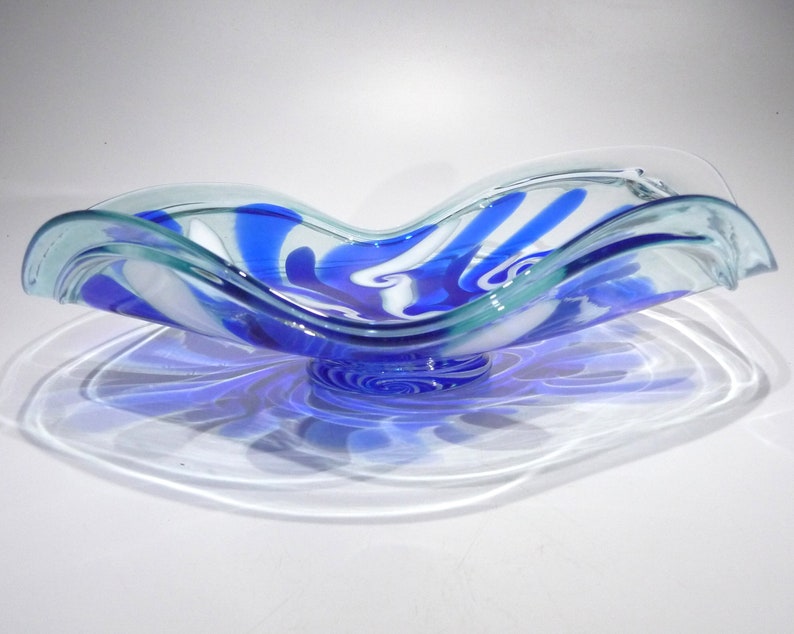 Hand Blown Glass Bowl/wall Platter Original Design by Etsy