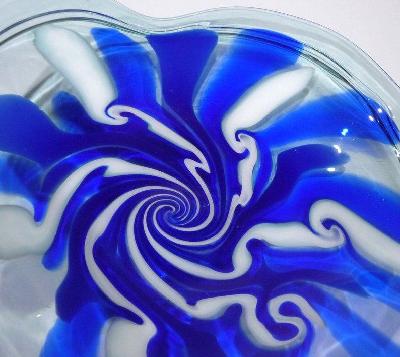 Hand Blown Glass Bowl/wall Platter Original Design by Etsy