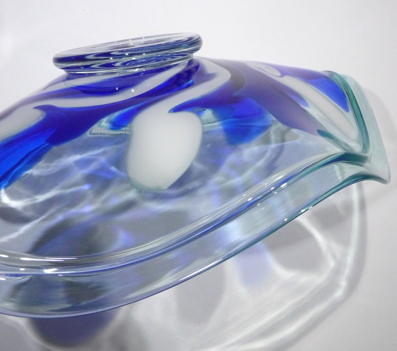 Hand Blown Glass Bowl/wall Platter Original Design by Etsy