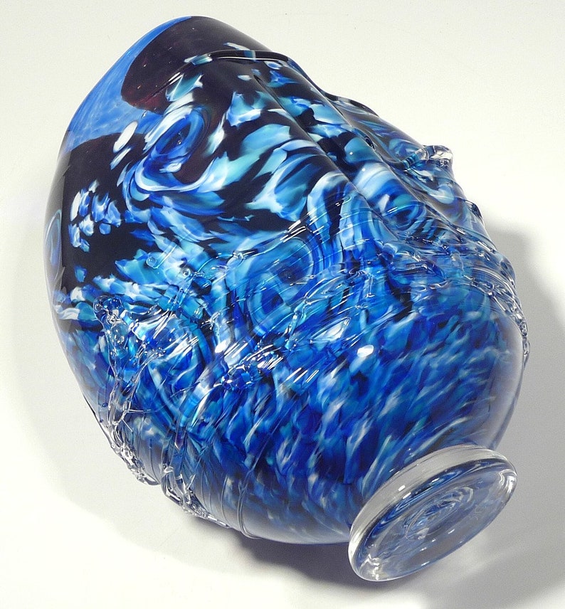 11 Hand Blown Glass Bowl/vase Dirwood Glass Shades of Etsy