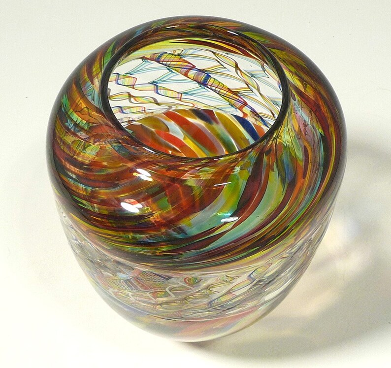 Hand Blown Glass Bowl/vase Original Design by Dirwood Glass Etsy